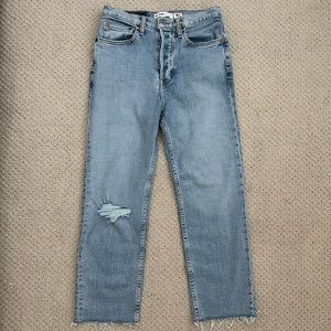 RE/DONE High-Rise Stove Pipe Jeans